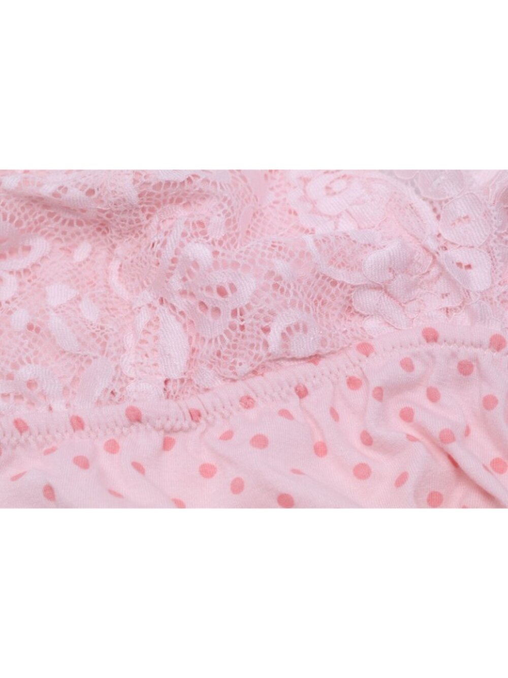 Flora Nikrooz Chemise Coquette Womens S Pink Lace Polka Dot Baby Doll Fairycore - Picture 4 of 9